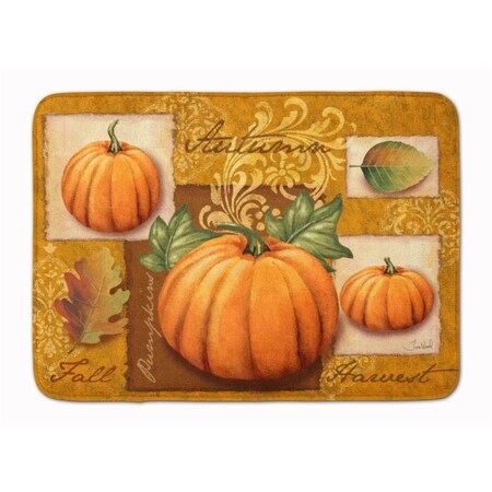 Carolines Treasures Fall Harvest Pumpkins Machine Washable Memory Foam Mat PTW2006RUG